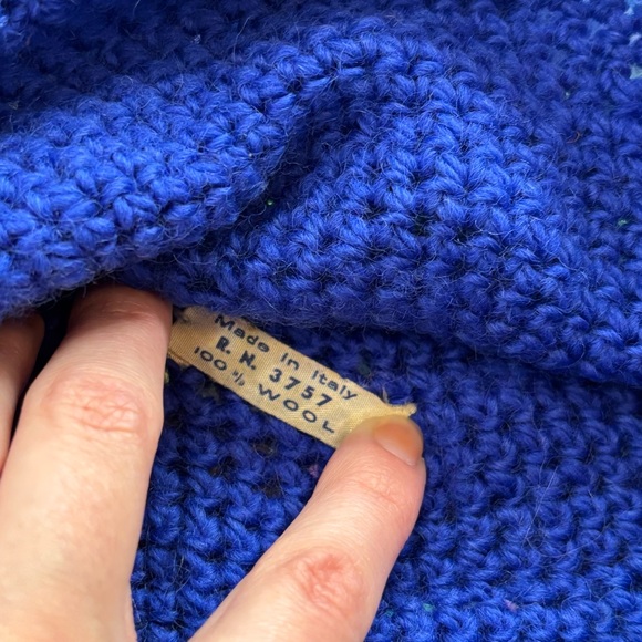 Vintage 60s Pailettes Sequin Crochet Wool Pixie Cap Hat - Picture 4 of 8